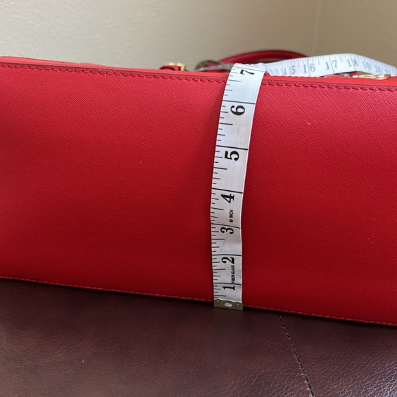 Michael Kors Jet Set Travel Large Shoulder Tote Leather Flame - Picture 14 of 15